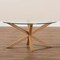 Baxton Studio Lida Glass and Wood Finished Coffee Table 160-10228 - alternate 4